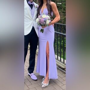 Aqua Purple Strapless Dress